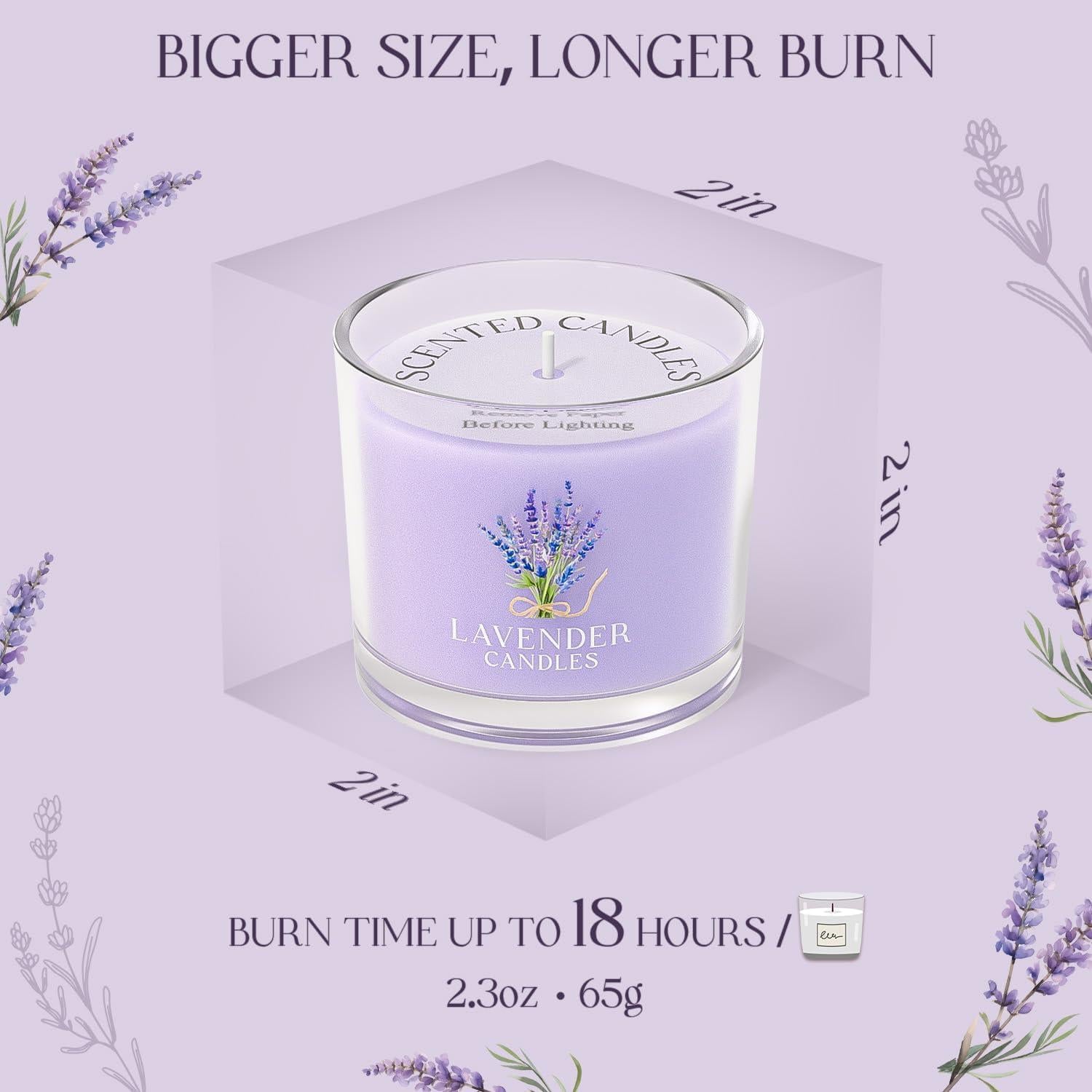 Set de 3 Velas Aromáticas Lavanda CHILLFLAME - 198 g