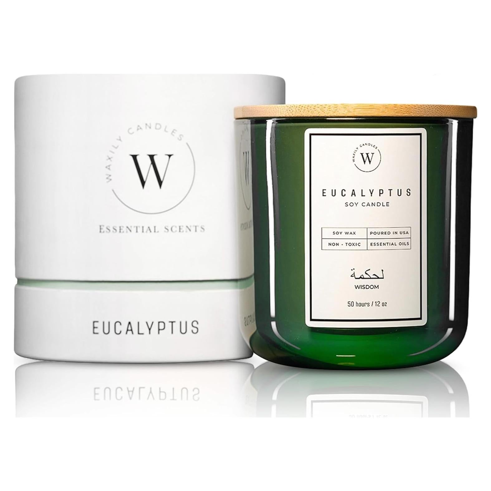 Vela de Soja Eucalipto Waxily 340g - Aromaterapia Natural