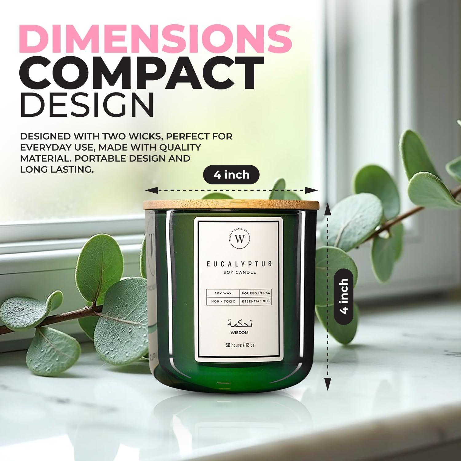 Vela de Soja Eucalipto Waxily 340g - Aromaterapia Natural