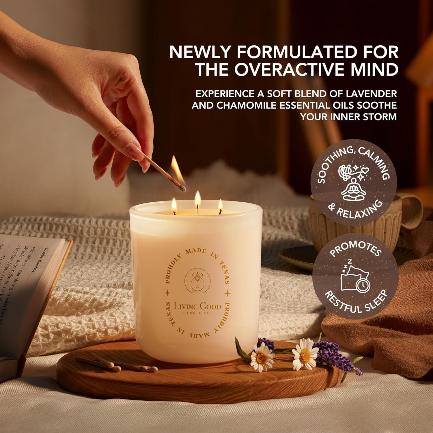 Vela de Cera de Abeja Pura Living Good 15 Oz Tranquilidad