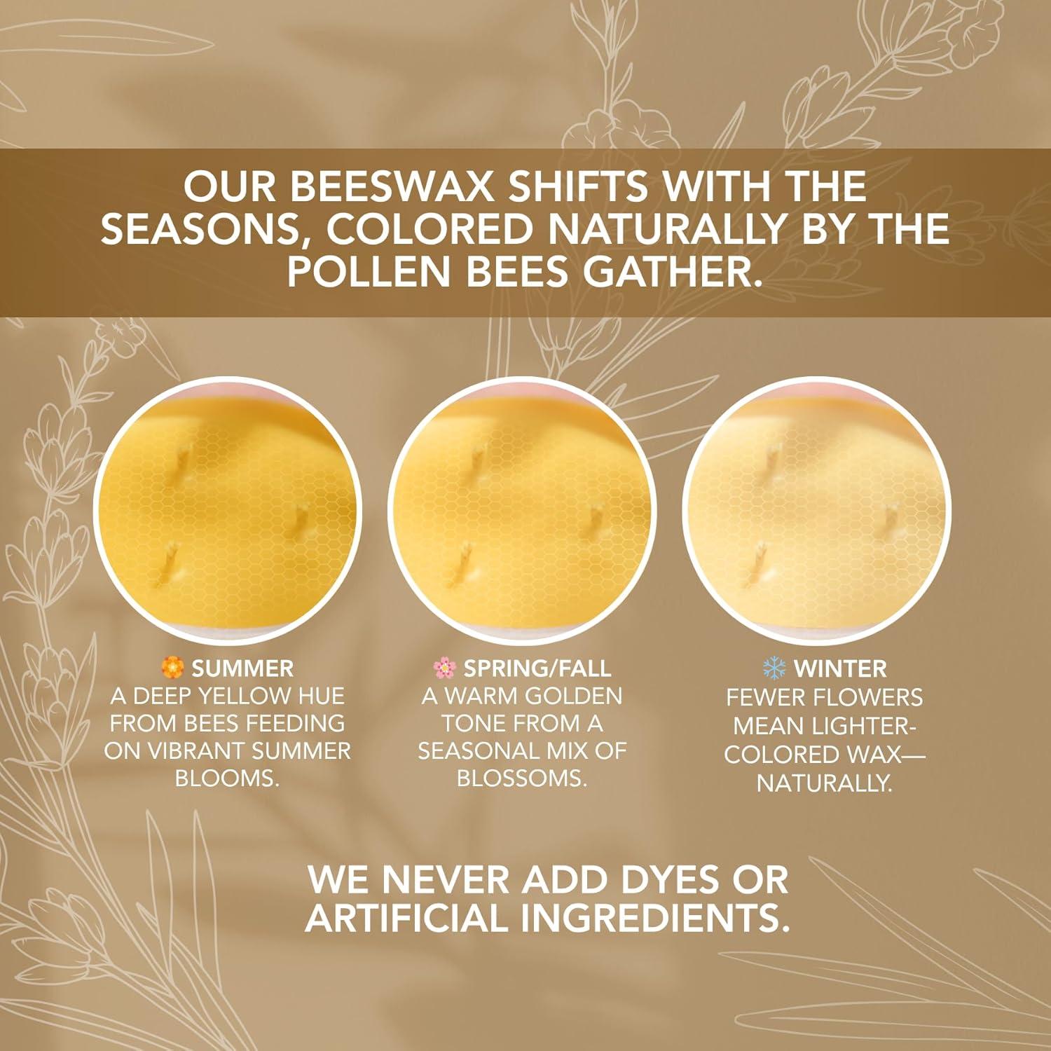 Vela de Cera de Abeja Pura Living Good 15 Oz Tranquilidad