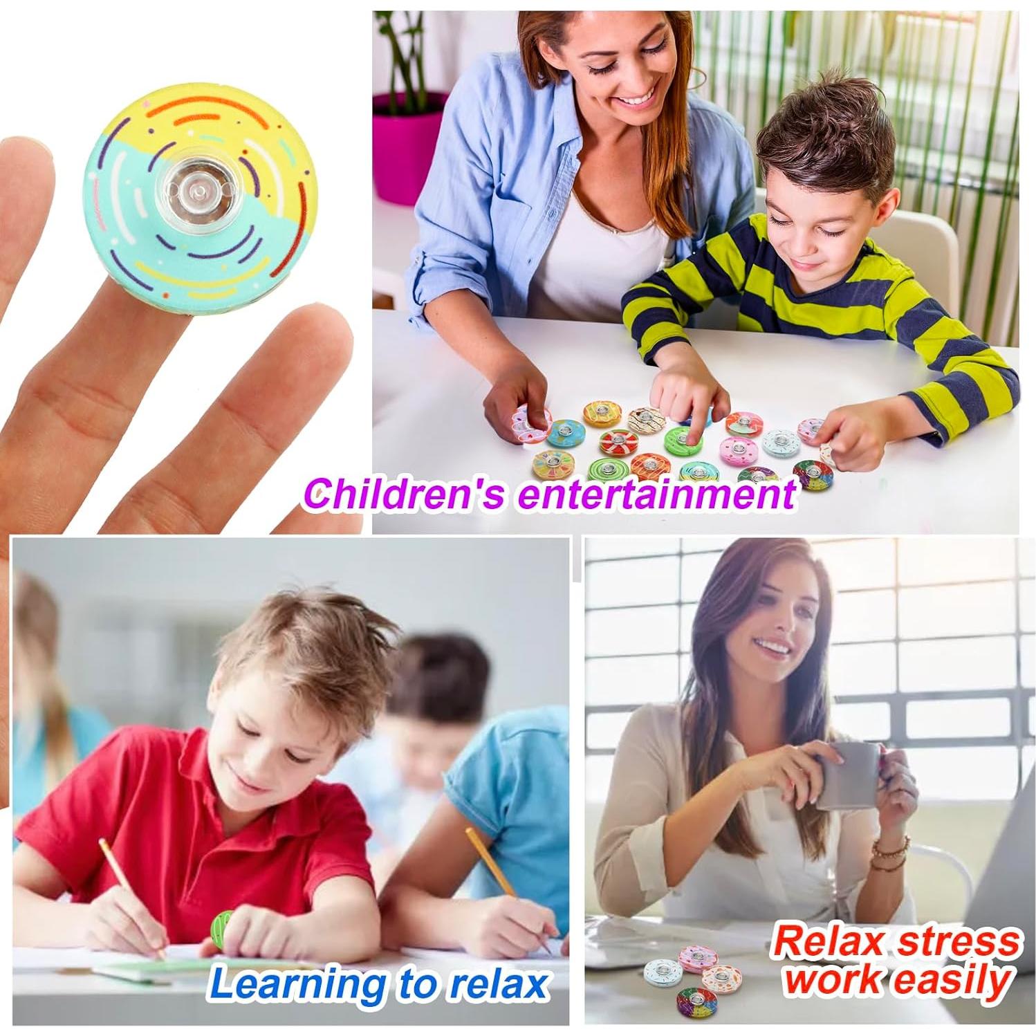 20 Spinners Antiestrés Mini Juguetes Seilaiap para Niños y Adultos