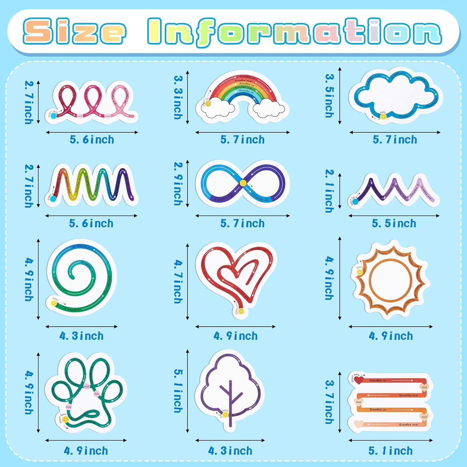 Calcomanías Sensoriales de Ansiedad H1vojoxo 48 Piezas