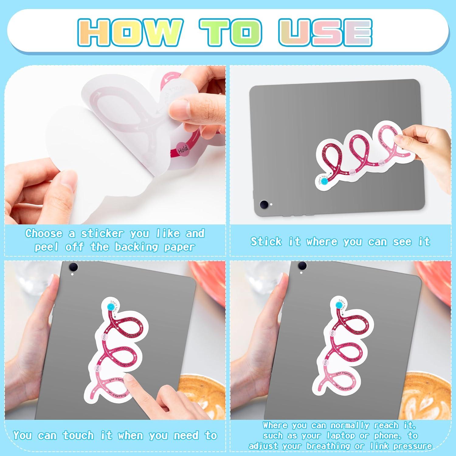 Calcomanías Sensoriales de Ansiedad H1vojoxo 48 Piezas