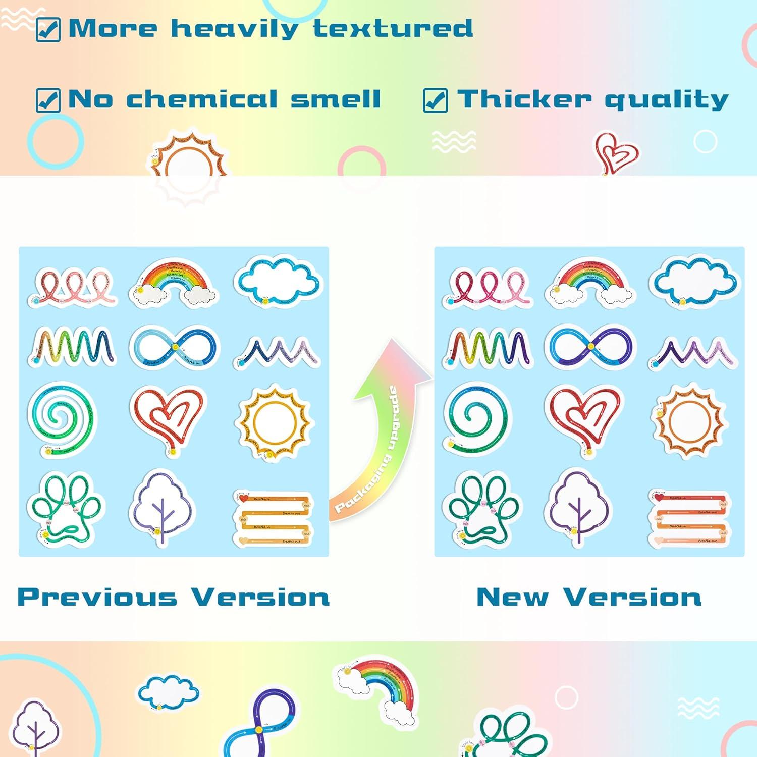 Calcomanías Sensoriales de Ansiedad H1vojoxo 48 Piezas