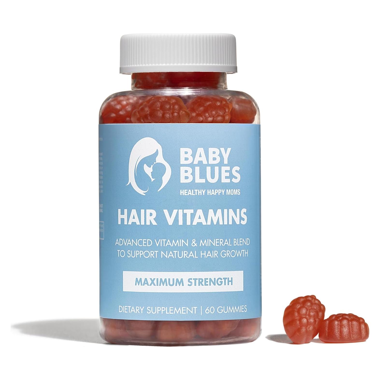 Vitaminas Postparto para Pérdida de Cabello Baby Blues - Gominolas Veganas con Biotina y Colágeno