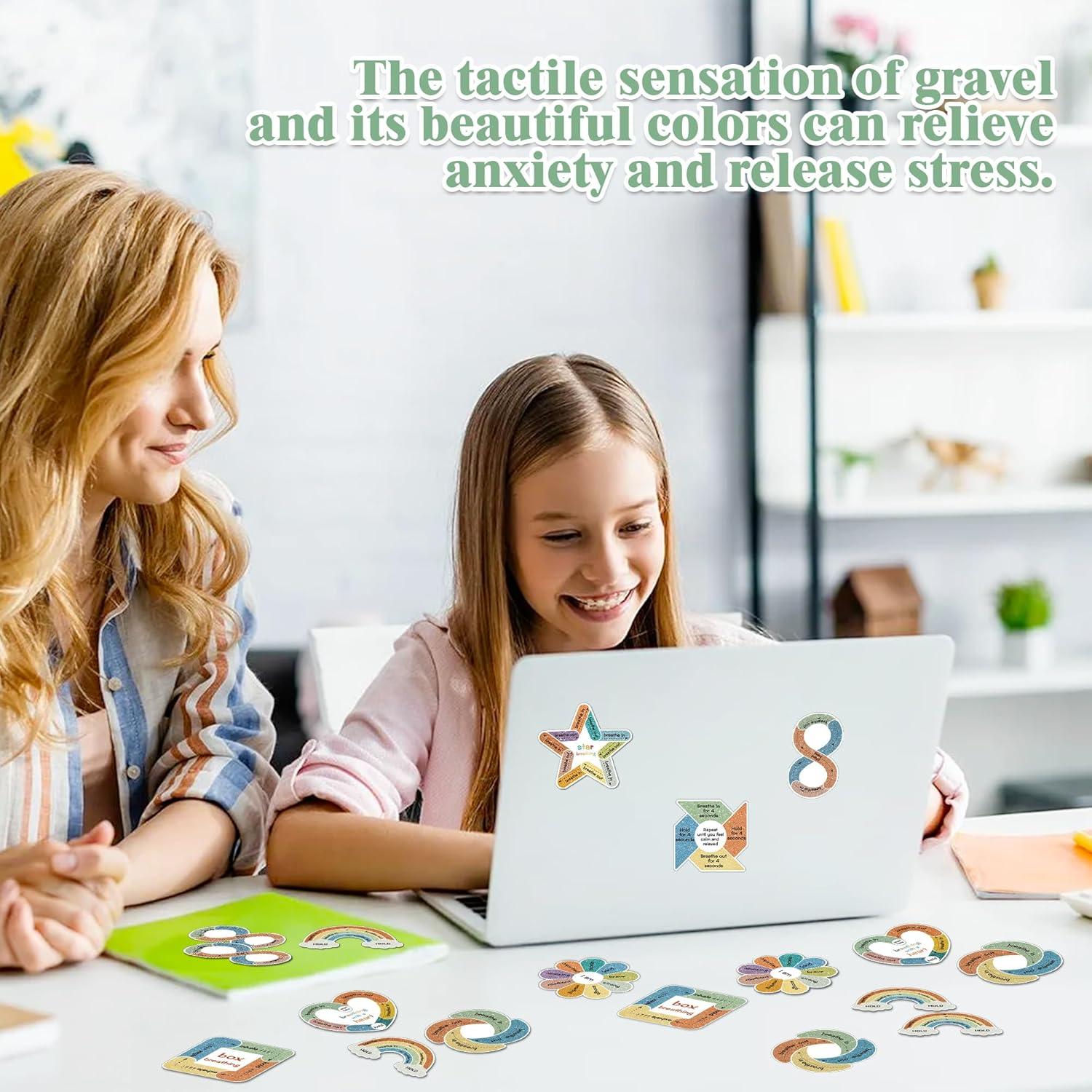 36 Stickers Calmantes Sondeng para Ansiedad - Texturizados Pastel