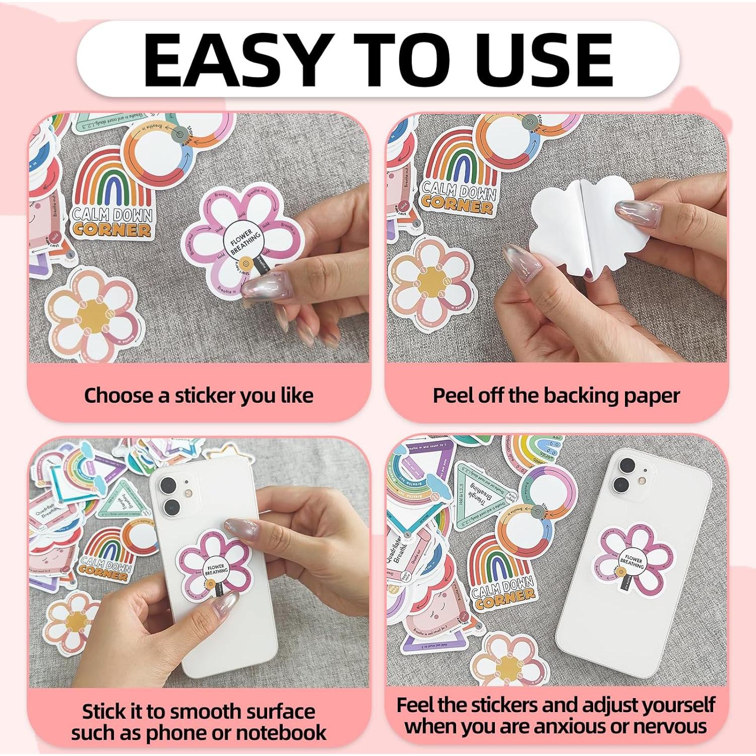 Pegatinas Sensoriales Antiestrés KYLELOVE - 50 Piezas Brillantes