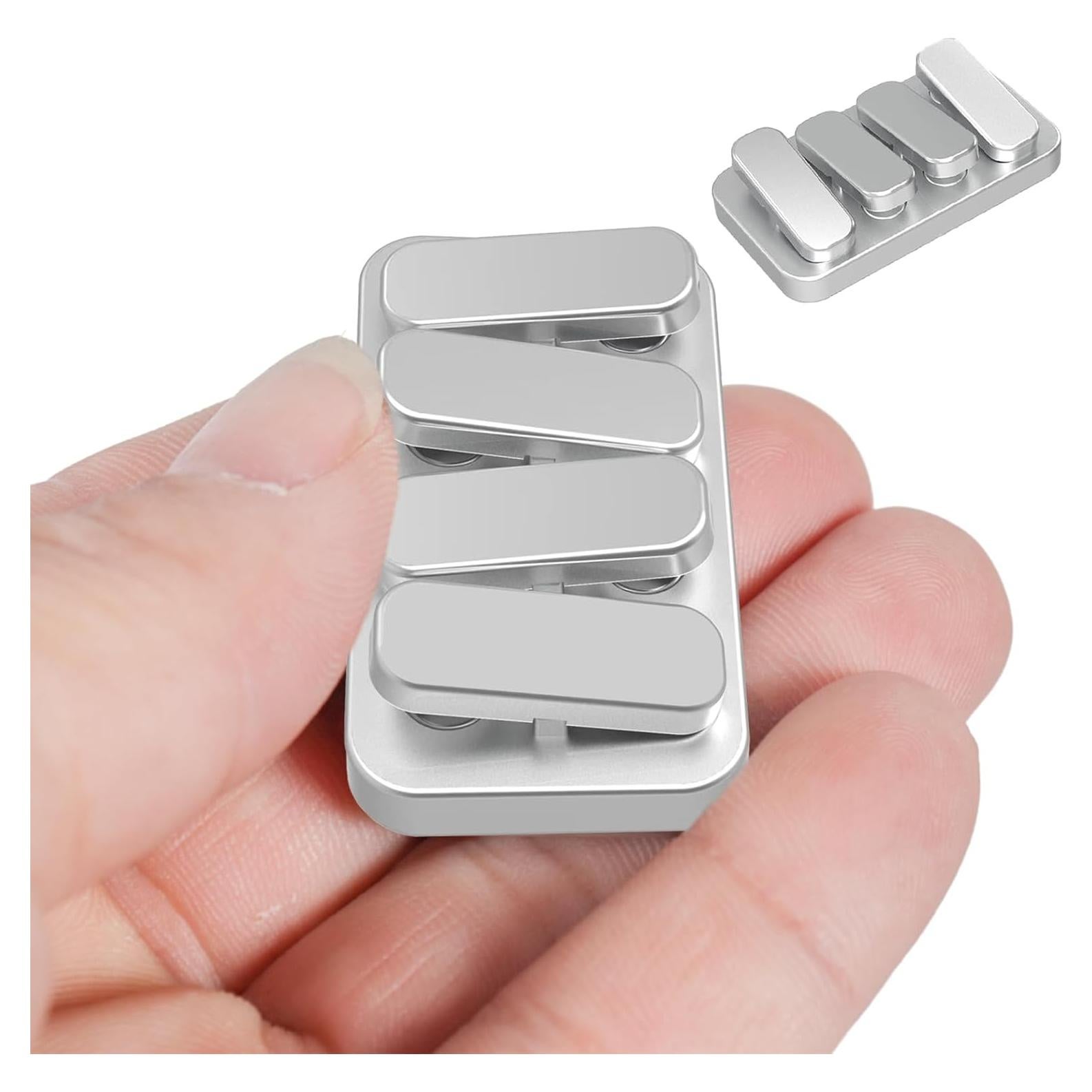 Deslizador Fidget de Metal WSHWXY Clicker EDC Plata Mate