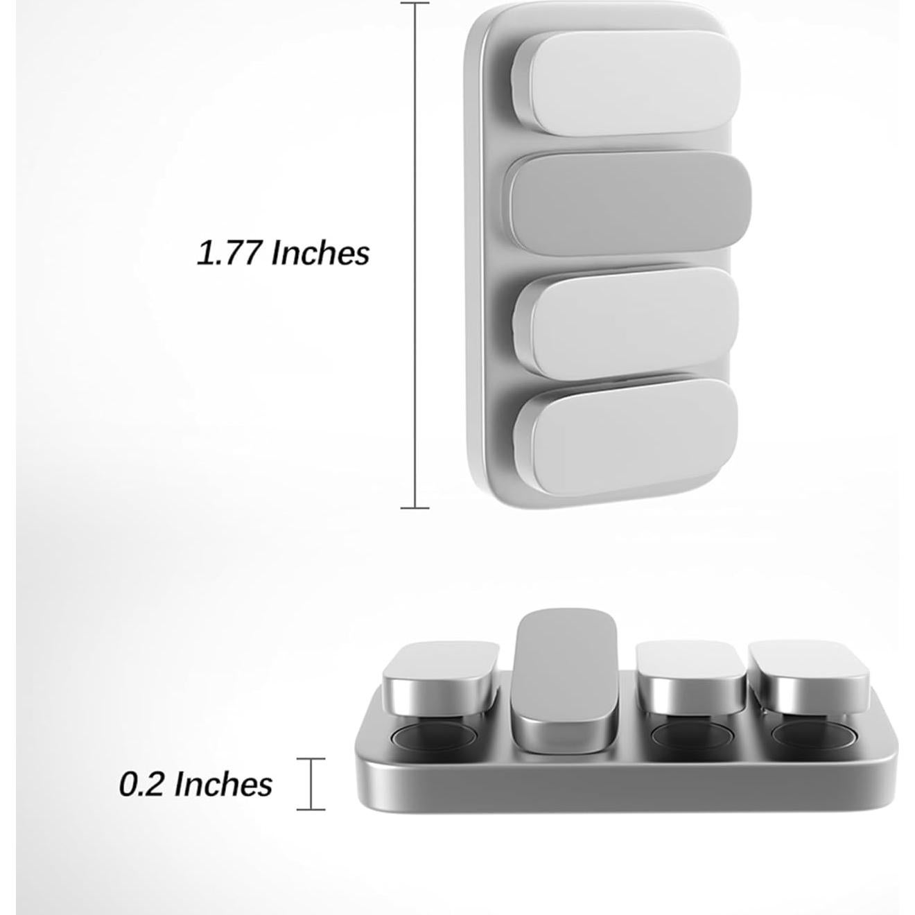 Deslizador Fidget de Metal WSHWXY Clicker EDC Plata Mate