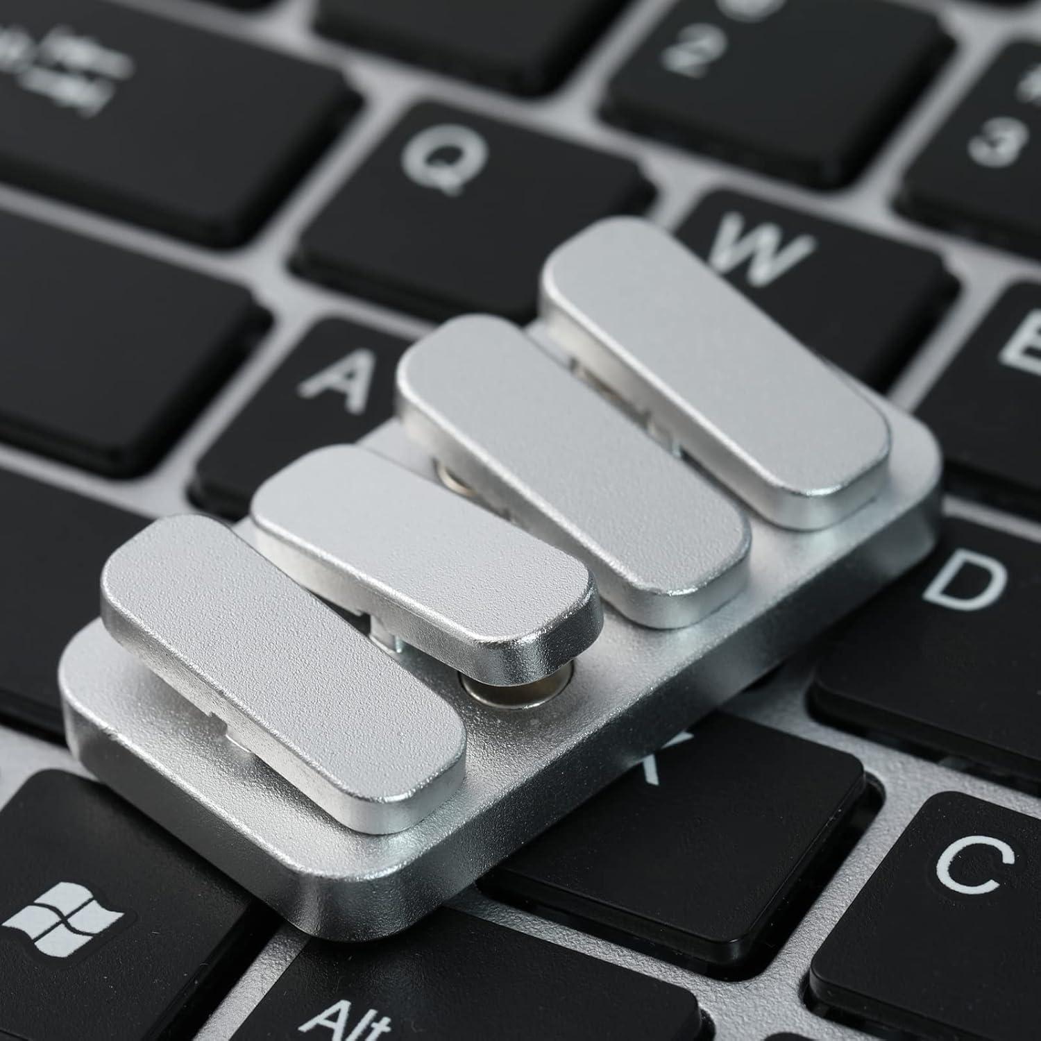 Deslizador Fidget de Metal WSHWXY Clicker EDC Plata Mate