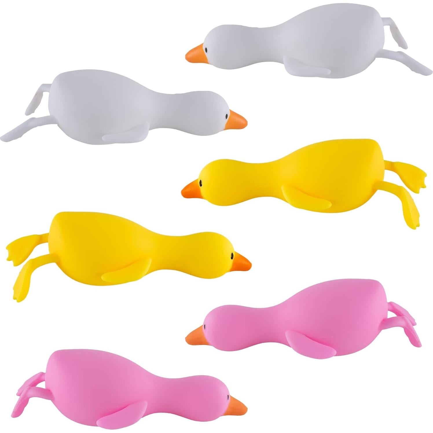 Patos de Gelatina Antiestrés Super Z Outlet - Set de 6 Unidades