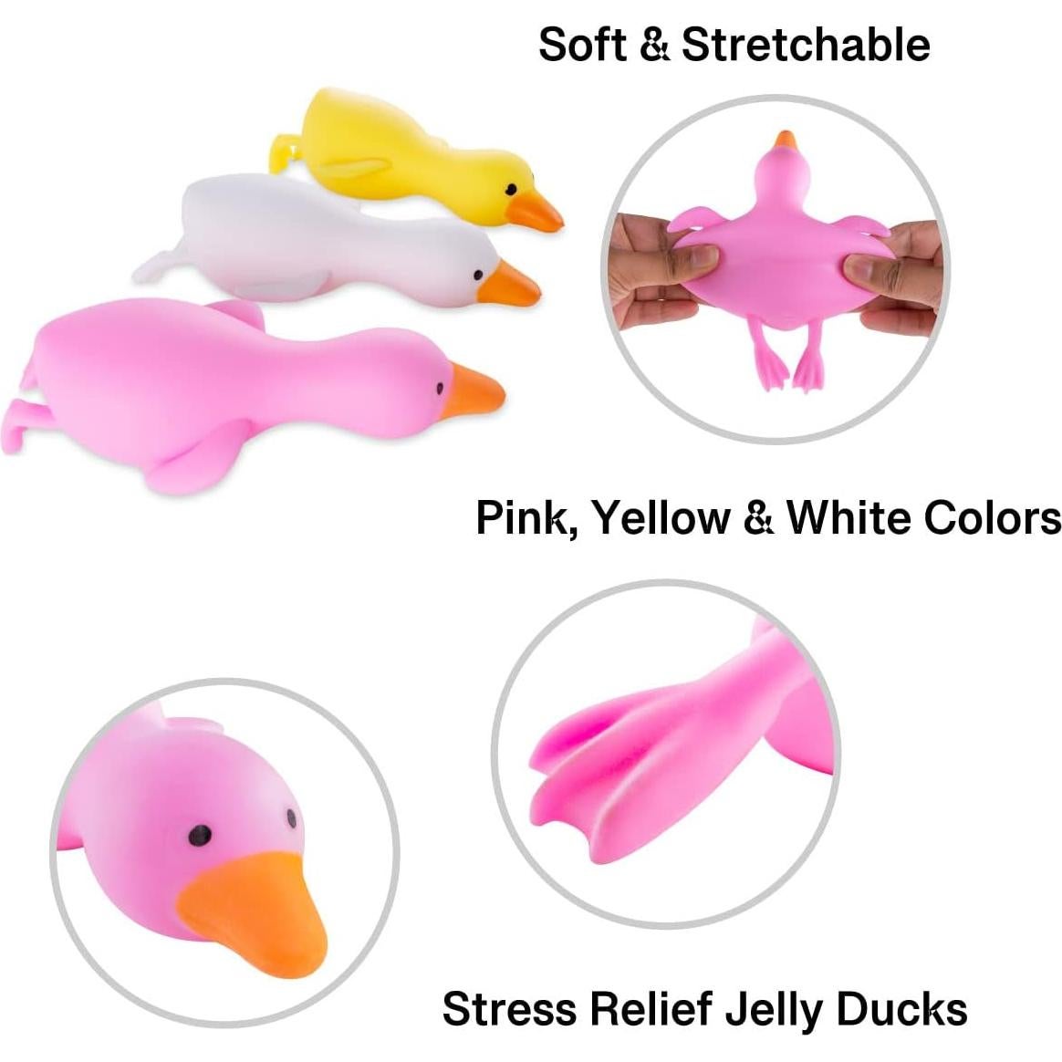 Patos de Gelatina Antiestrés Super Z Outlet - Set de 6 Unidades