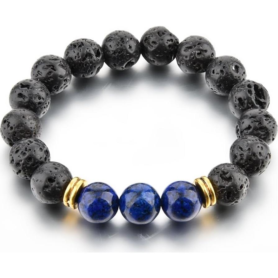 Pulsera de Piedra de Lava Mystiqs Unisex Difusor de Aceites