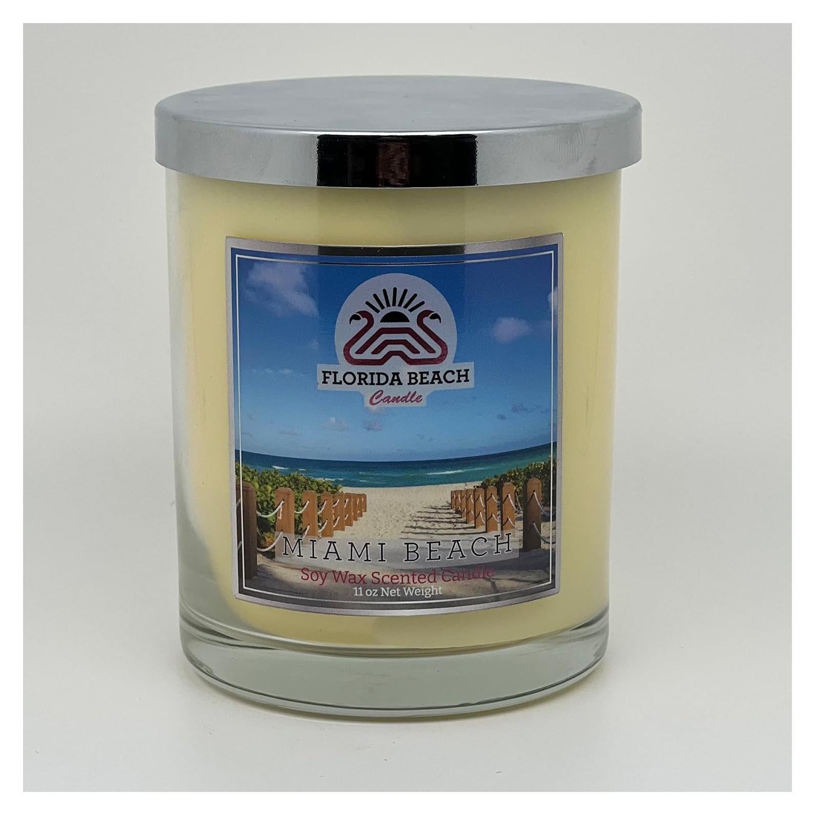 Vela Aromática Miami Beach 311g Soja Natural Piña Coco Vainilla