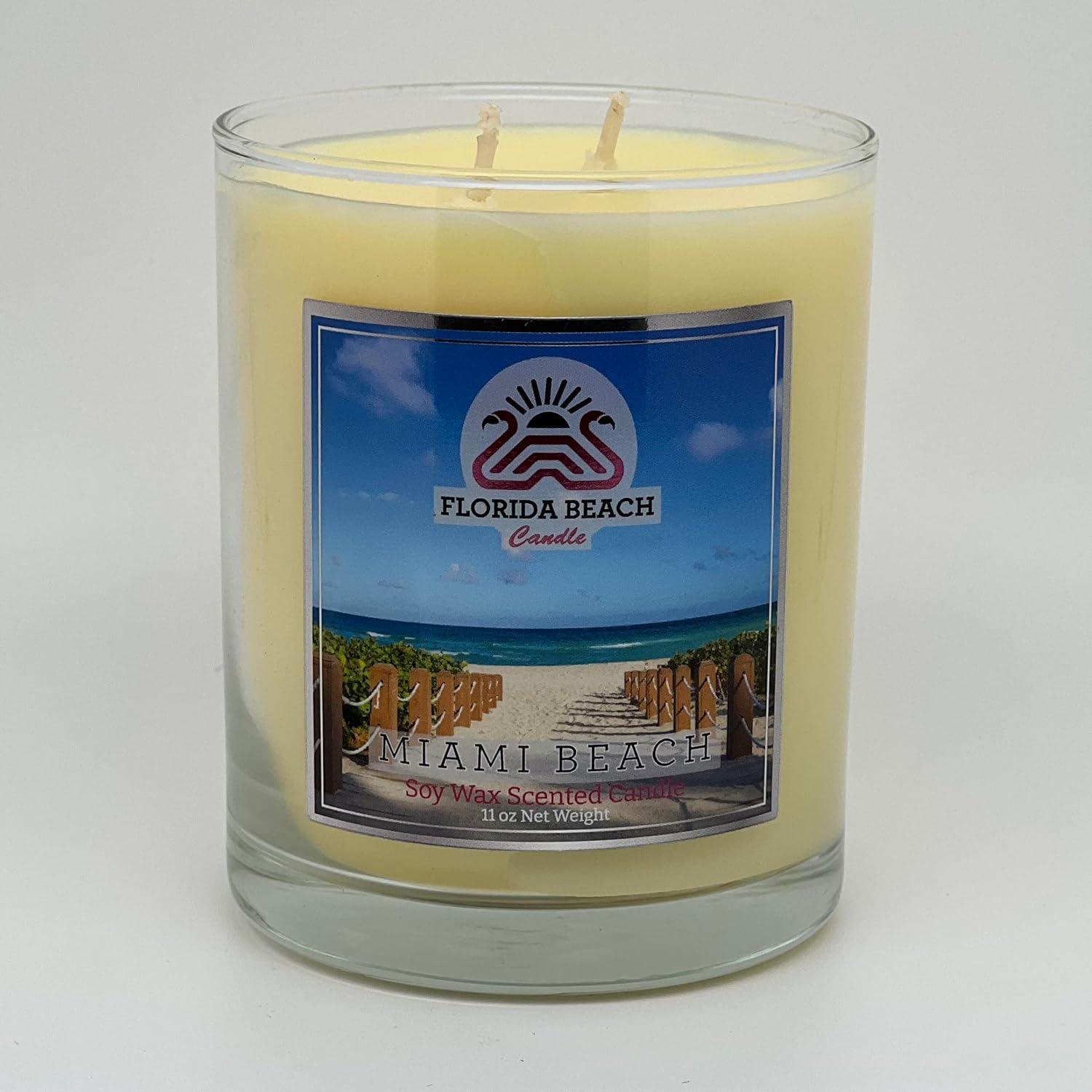 Vela Aromática Miami Beach 311g Soja Natural Piña Coco Vainilla