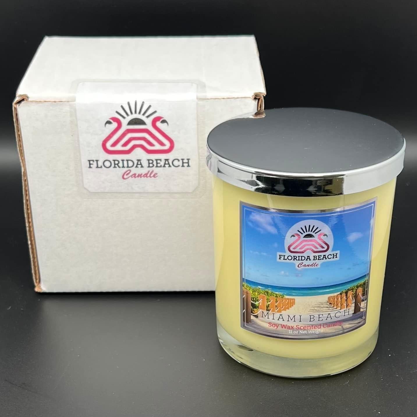 Vela Aromática Miami Beach 311g Soja Natural Piña Coco Vainilla