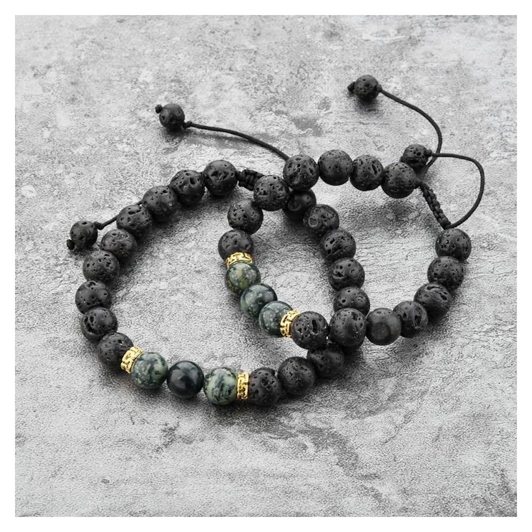 Pulsera Volcánica Ajustable Mystiqs para Niños y Adultos - Difusor de Aceite Esencial