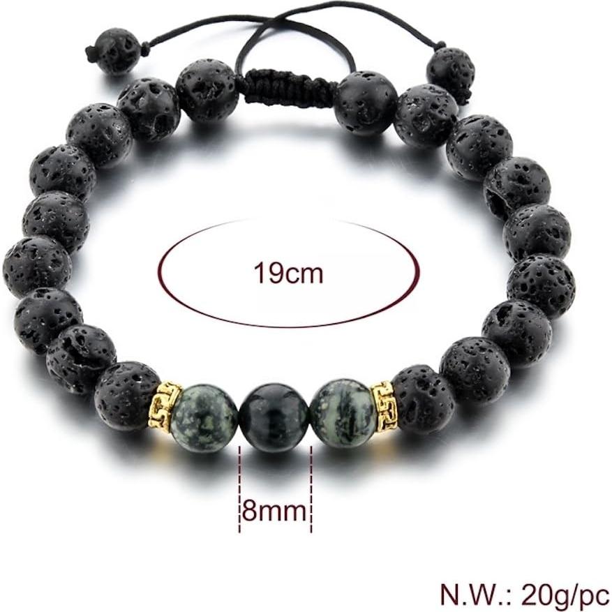 Pulsera Volcánica Ajustable Mystiqs para Niños y Adultos - Difusor de Aceite Esencial