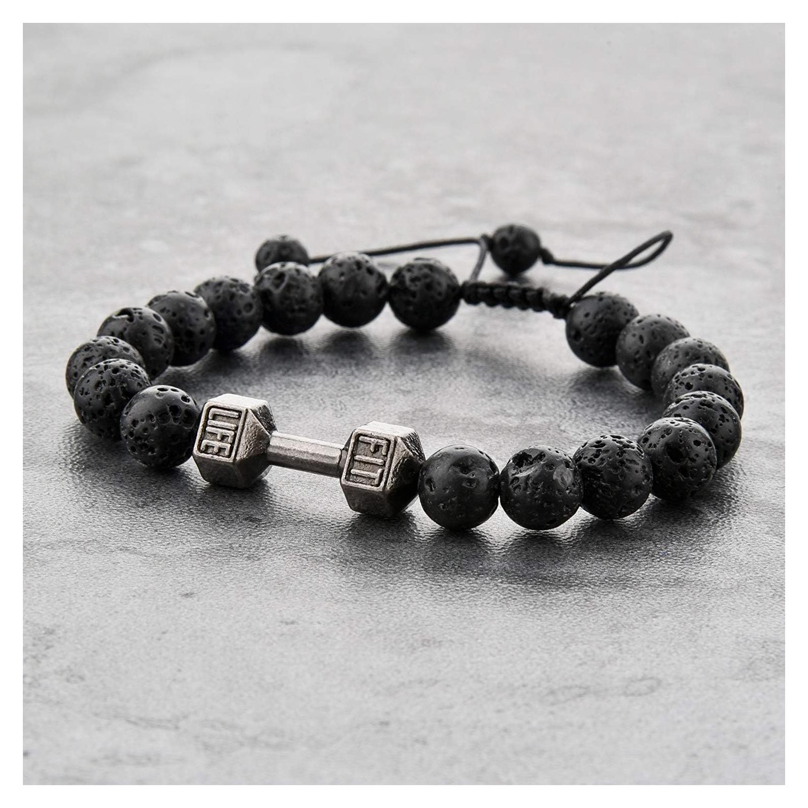 Pulsera de Lava Ajustable Mystiqs para Aromaterapia Unisex