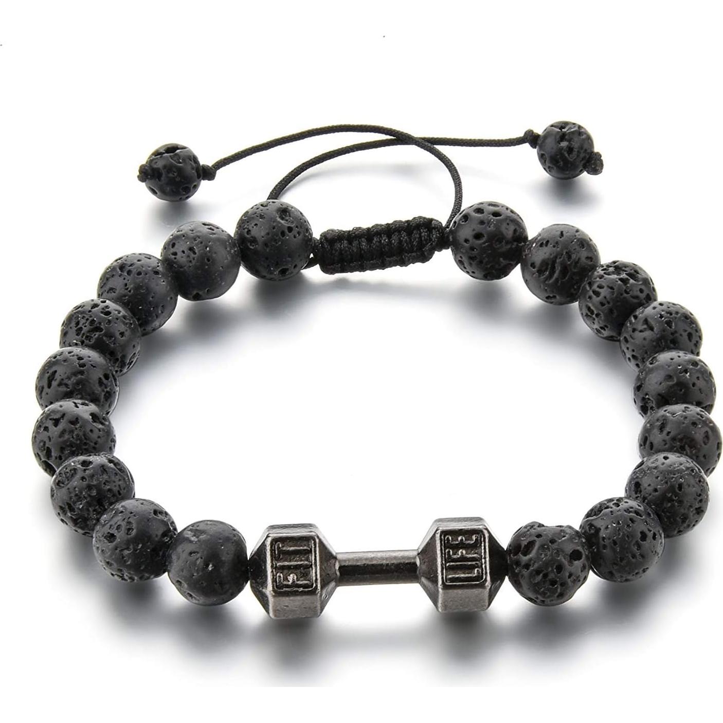 Pulsera de Lava Ajustable Mystiqs para Aromaterapia Unisex