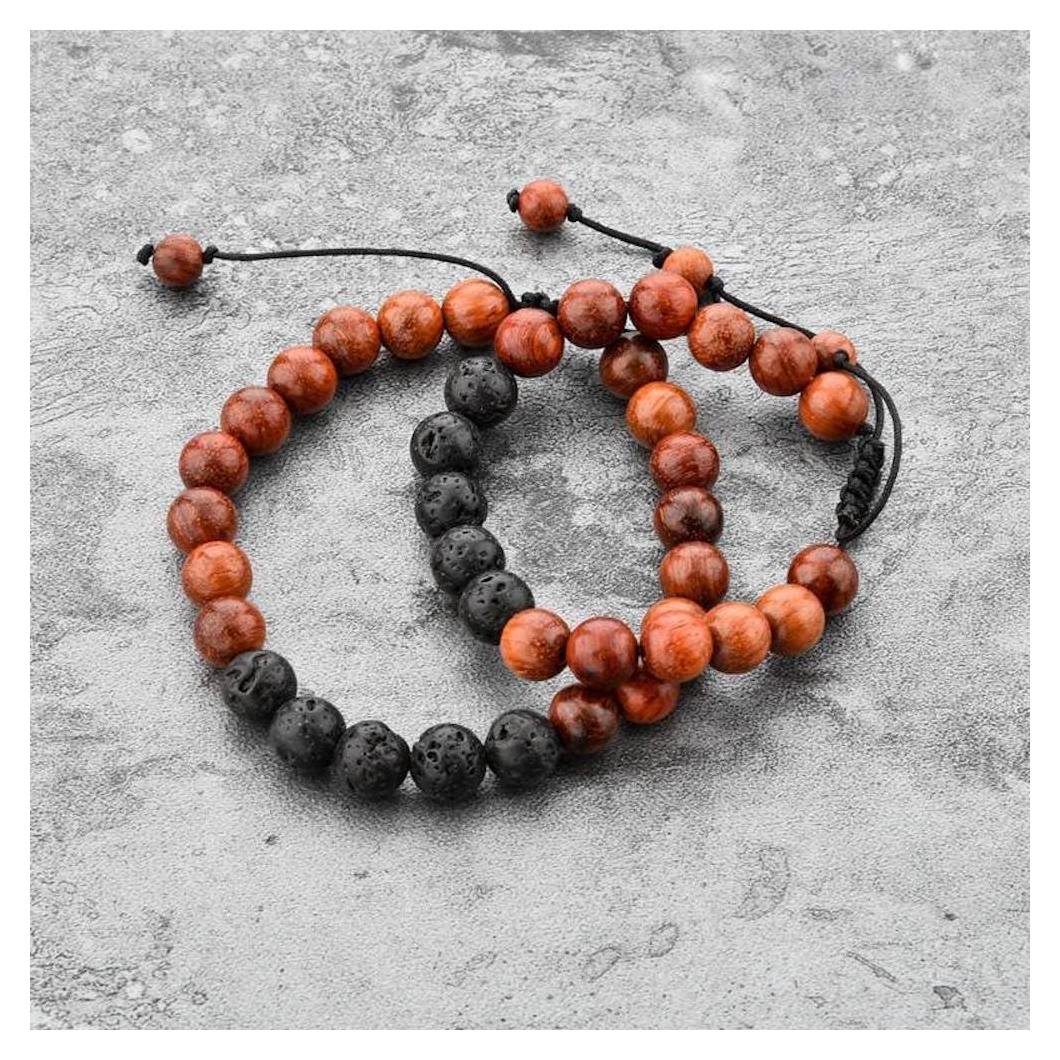 Pulsera Volcánica Mystiqs Ajustable para Aromaterapia