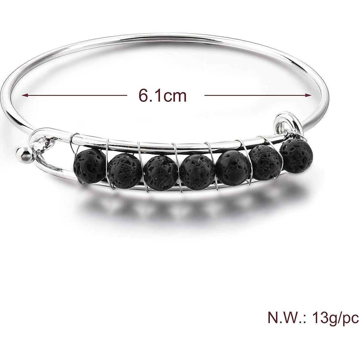 Pulsera de Lava Volcánica Mystiqs Difusor de Aceite Esencial