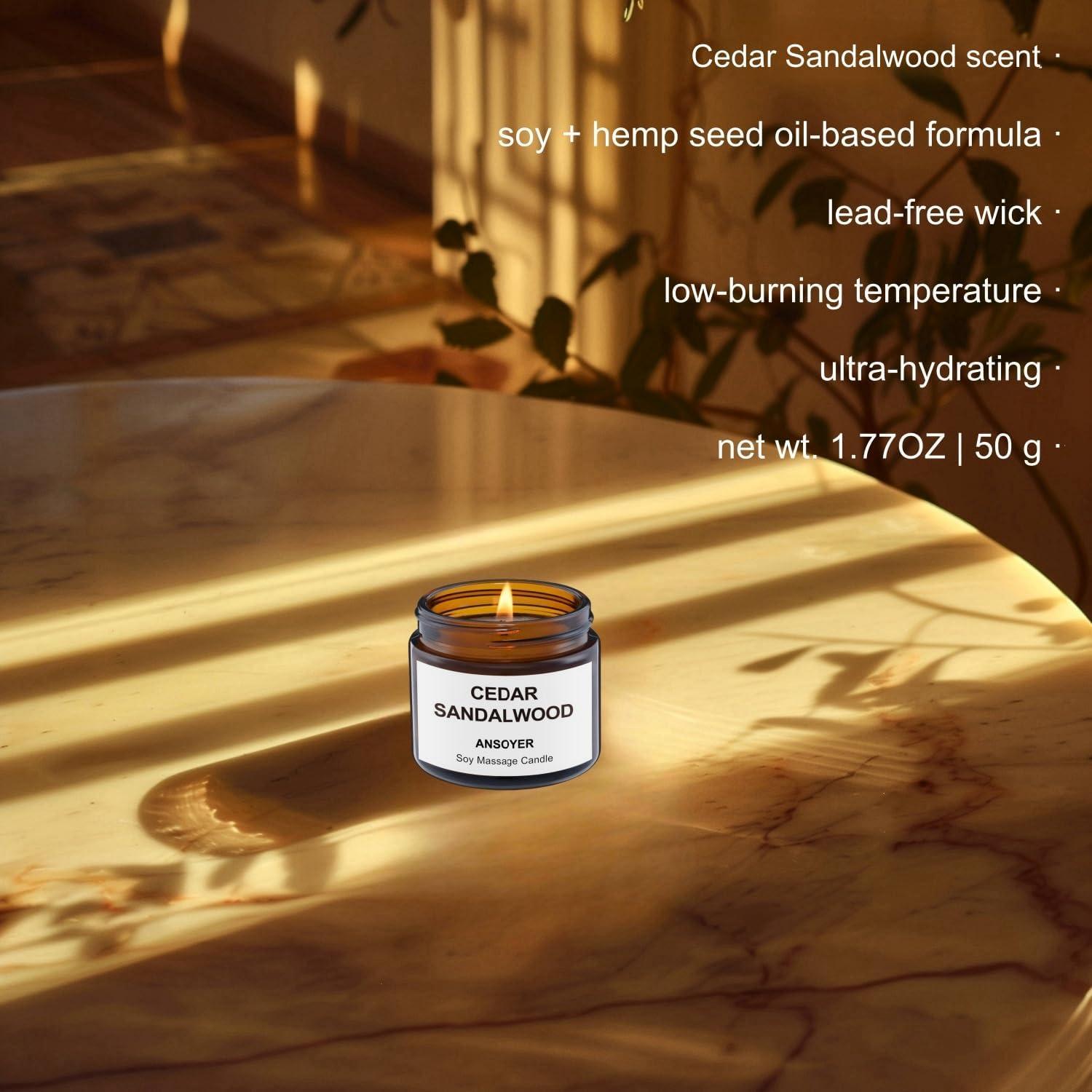 Vela de Masaje ANSOYER 50g - Aceite de Soja y Cáñamo