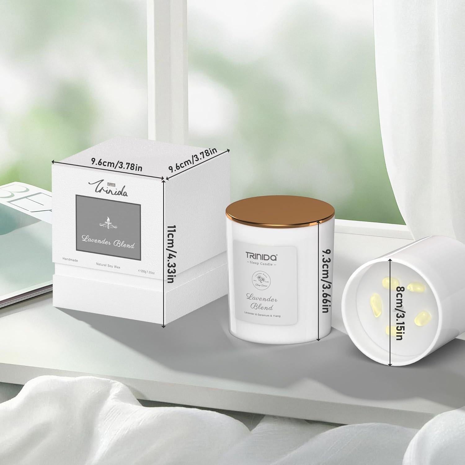 Vela Aromaterapia Trinida Cera Soja con Cristal Citrino 450g