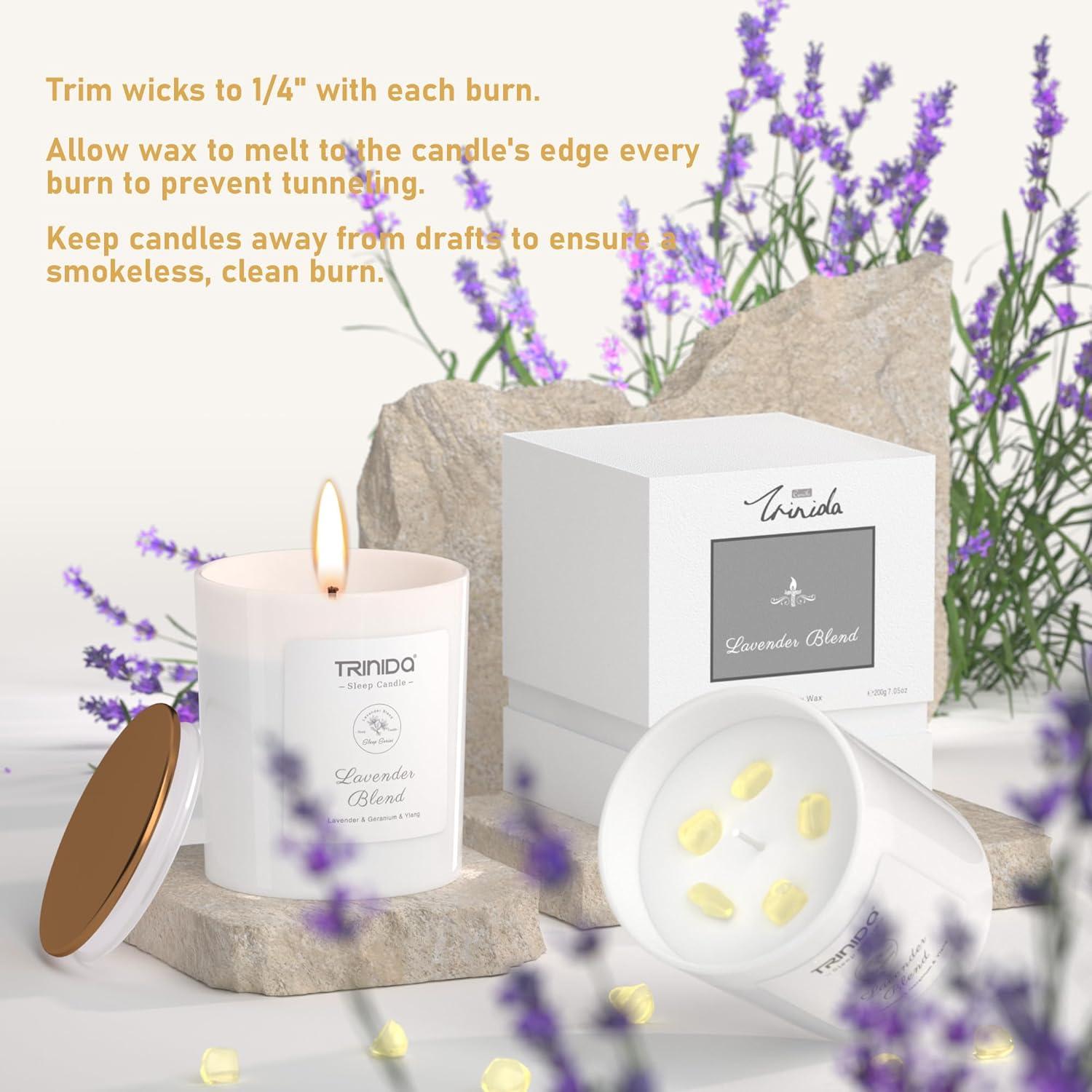 Vela Aromaterapia Trinida Cera Soja con Cristal Citrino 450g