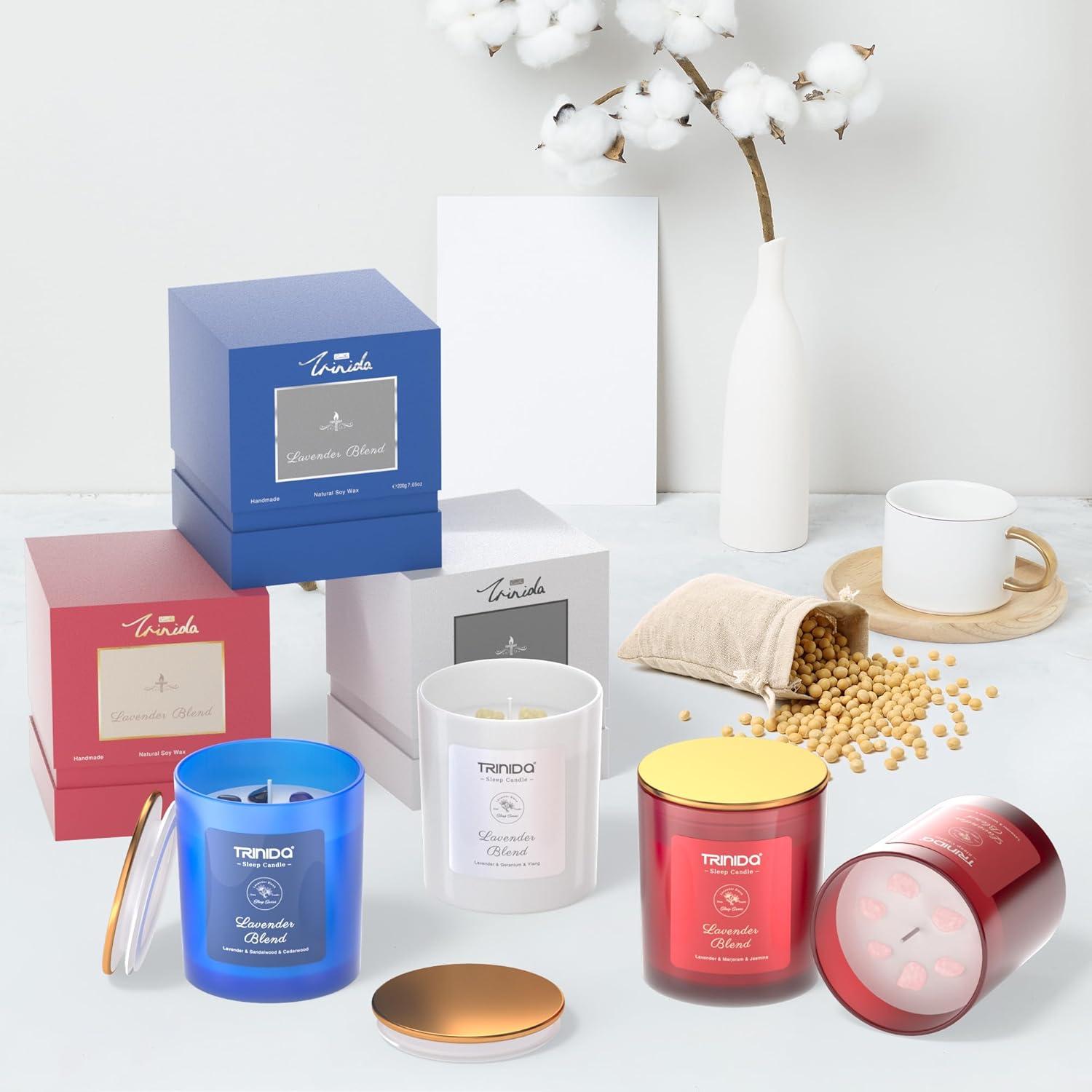 Vela Aromaterapia Trinida Cera Soja con Cristal Citrino 450g