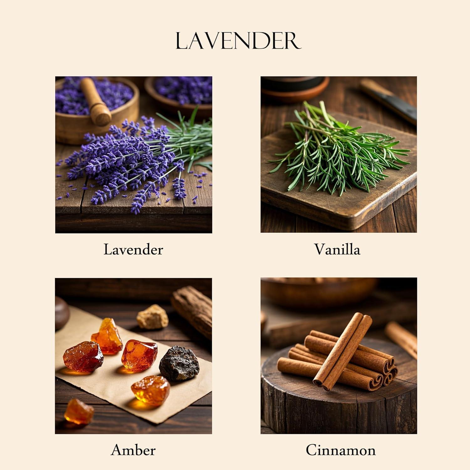 Juego de Velas de Soja CHFILZLE 200g Lavanda y Vainilla