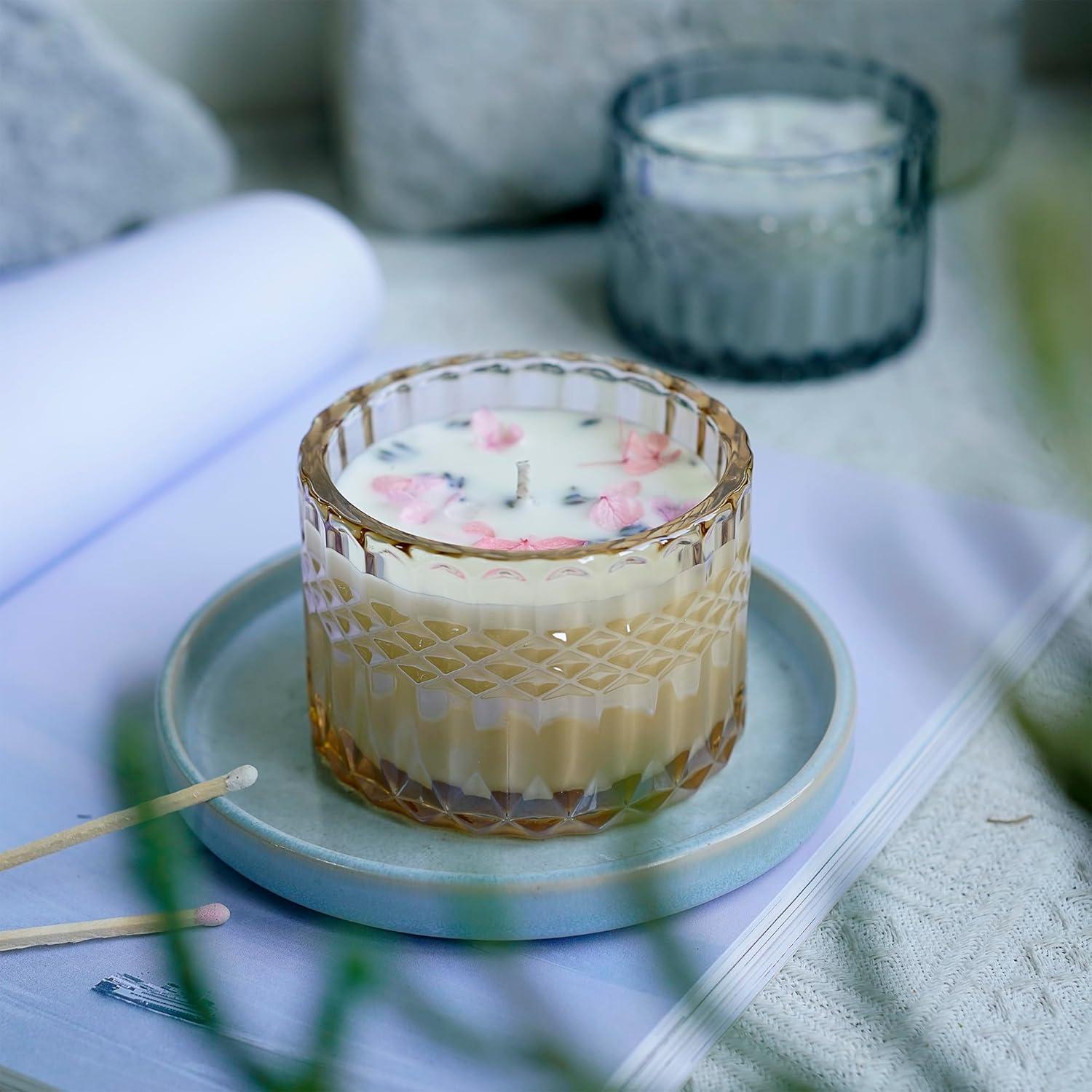 Juego de Velas de Soja CHFILZLE 200g Lavanda y Vainilla