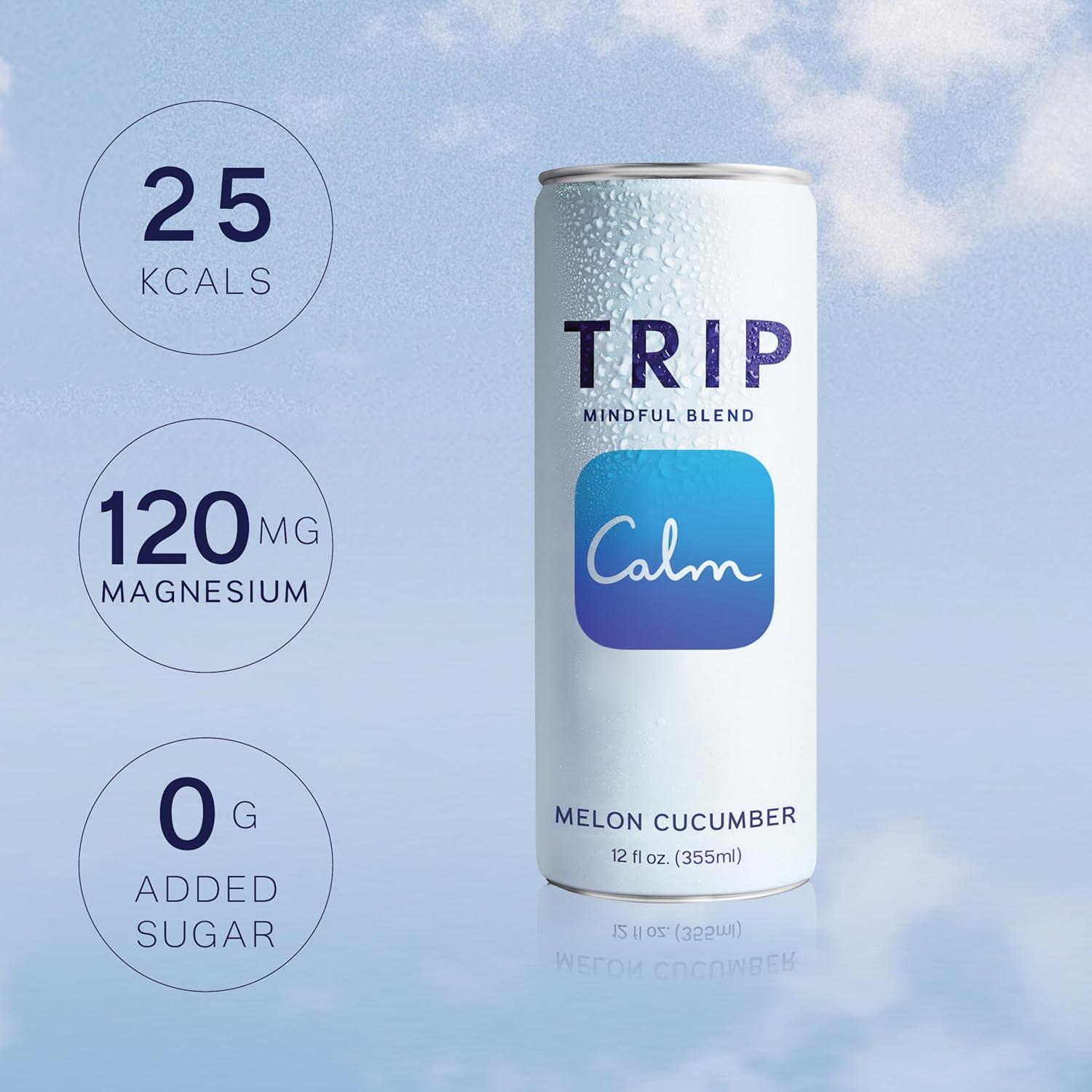 Seltzer Adaptógeno Trip Mindful Blend Melón Pepino 355ml 12Pk