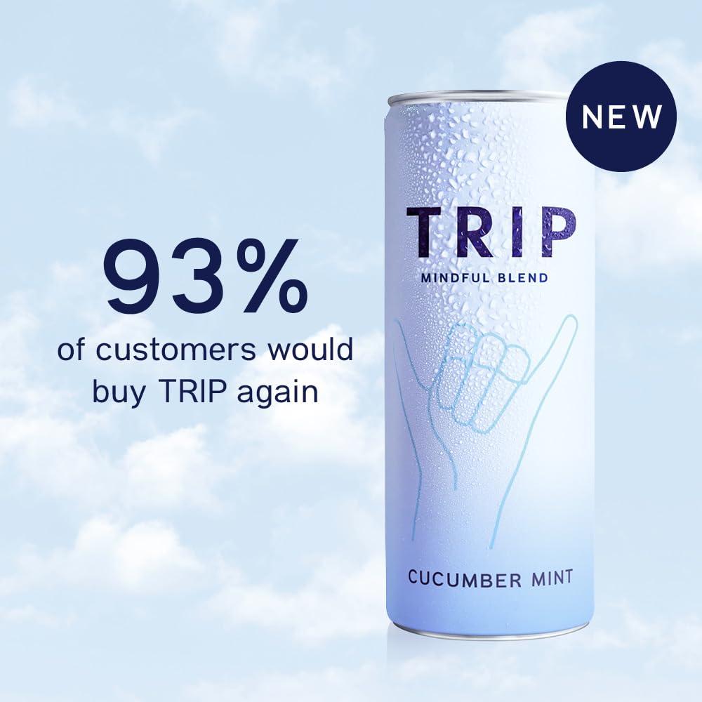 Seltzer Adaptógeno Trip Mindful Blend Melón Pepino 355ml 12Pk
