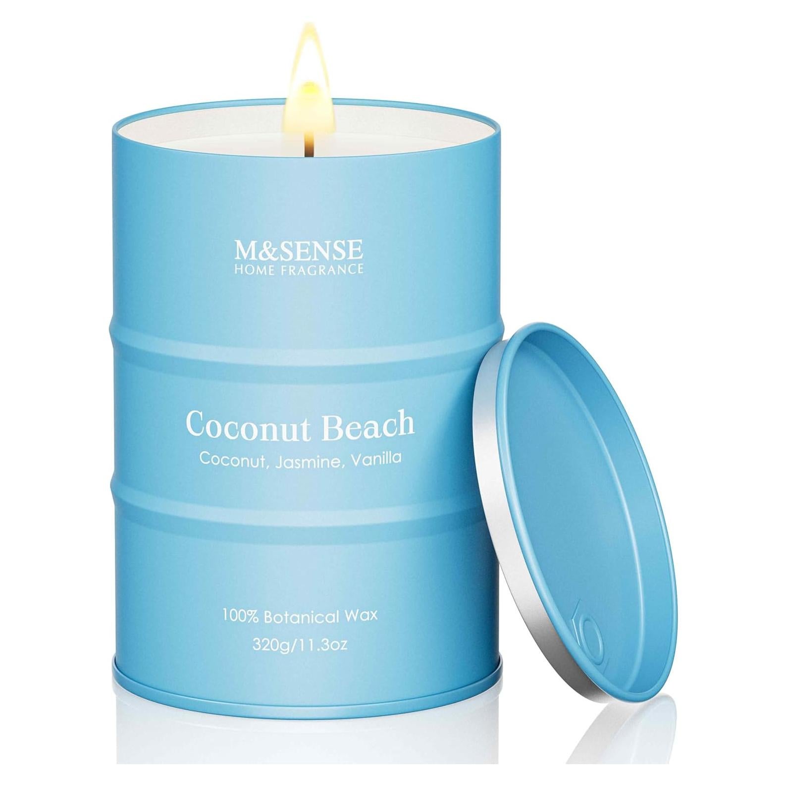 Vela Aromática M&SENSE Coco Playa 320g - Alivio del Estrés