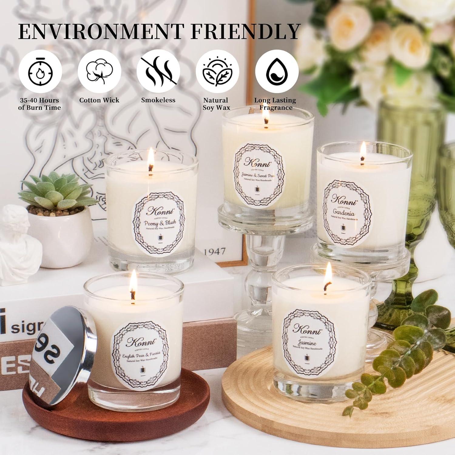 Vela Aromática de Soja KONNI Loto 200g - Aromaterapia Relax