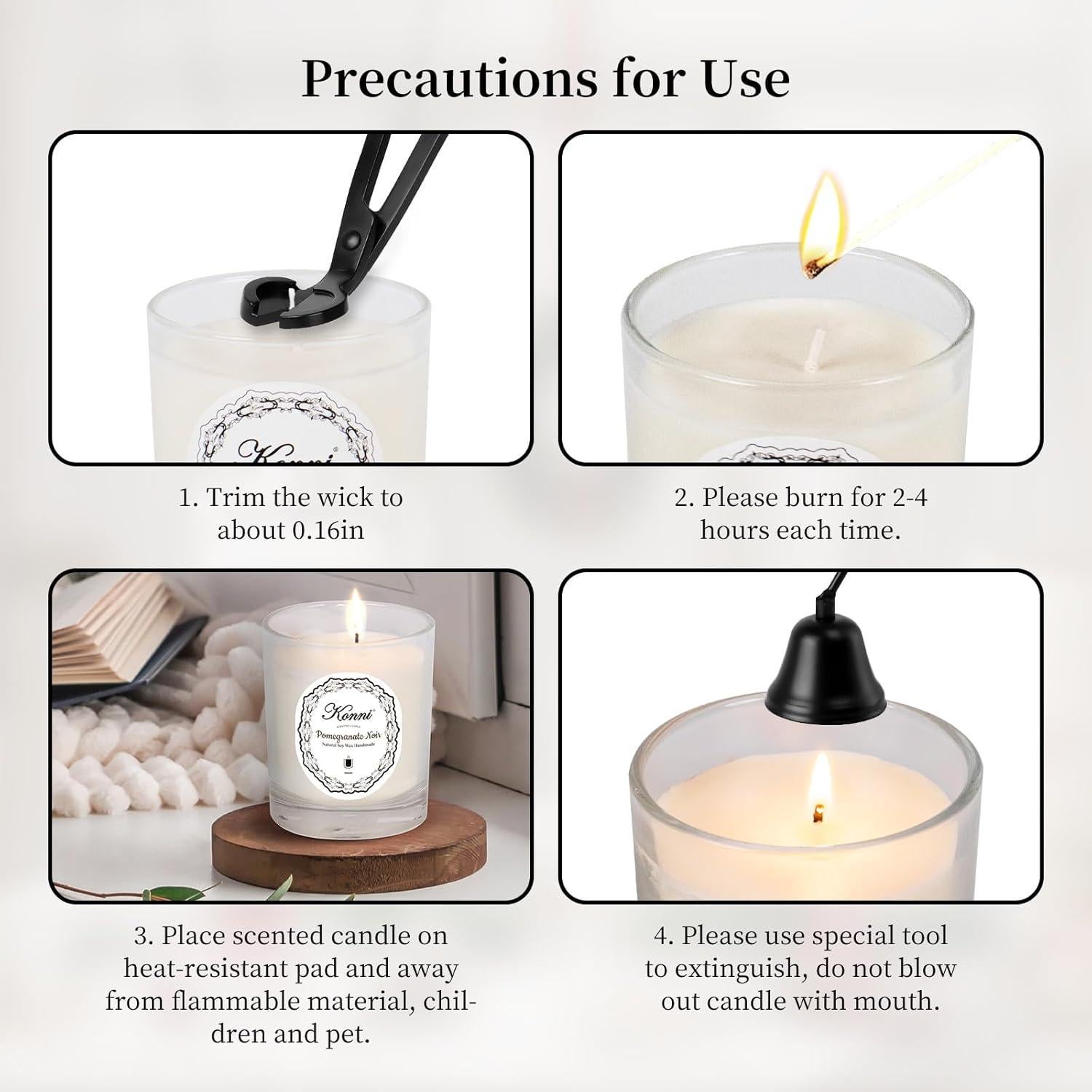 Vela Aromática de Soja KONNI Loto 200g - Aromaterapia Relax