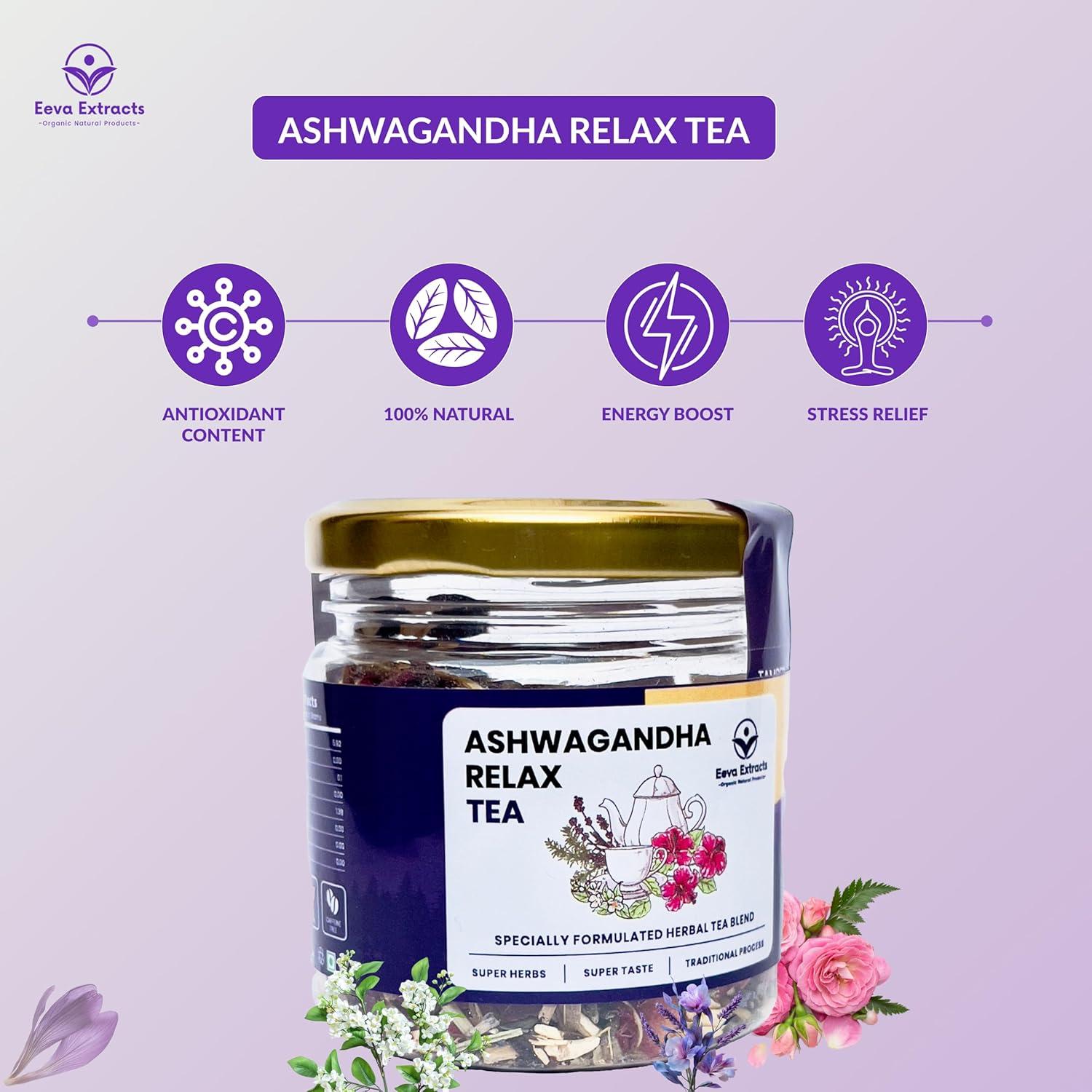 Té Herbal Relajante Eeva Extracts con Ashwagandha 25g