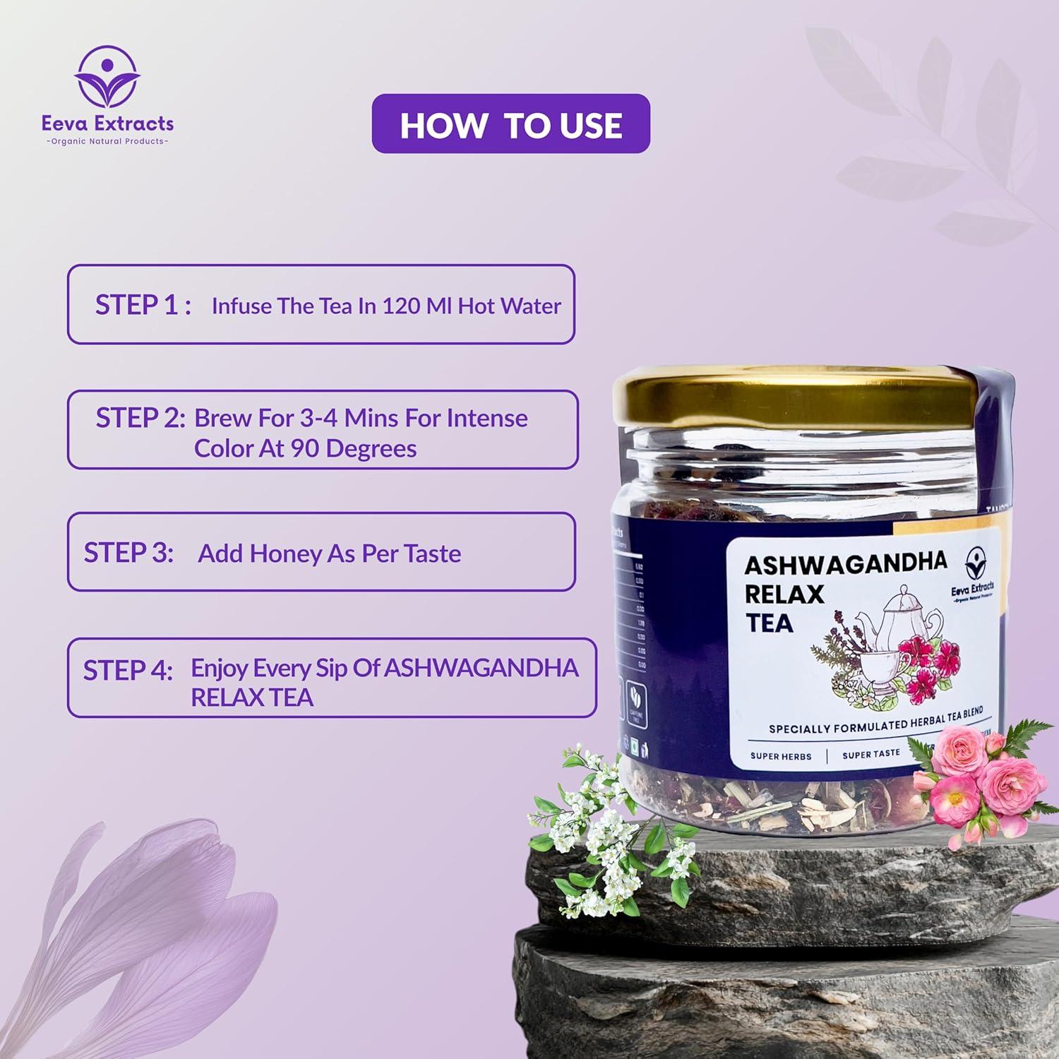 Té Herbal Relajante Eeva Extracts con Ashwagandha 25g