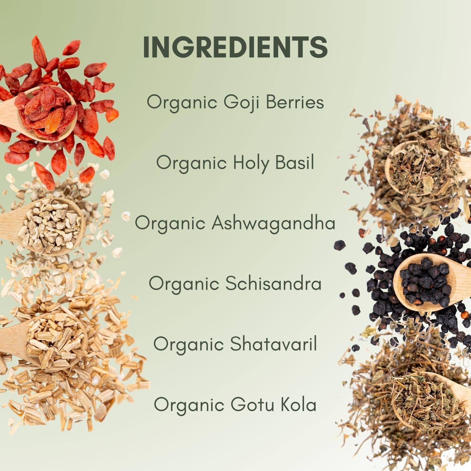 Té Herbal Adaptógeno Orgánico 226g - Full Leaf Tea Co.