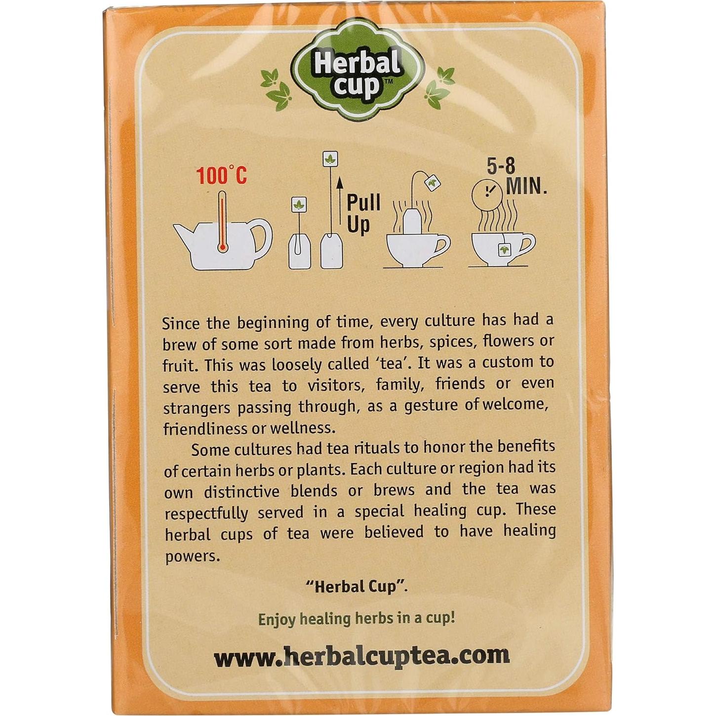 Té de Cúrcuma Orgánica Herbal Cup - Jengibre y Pimienta Negra, 32 Bolsitas