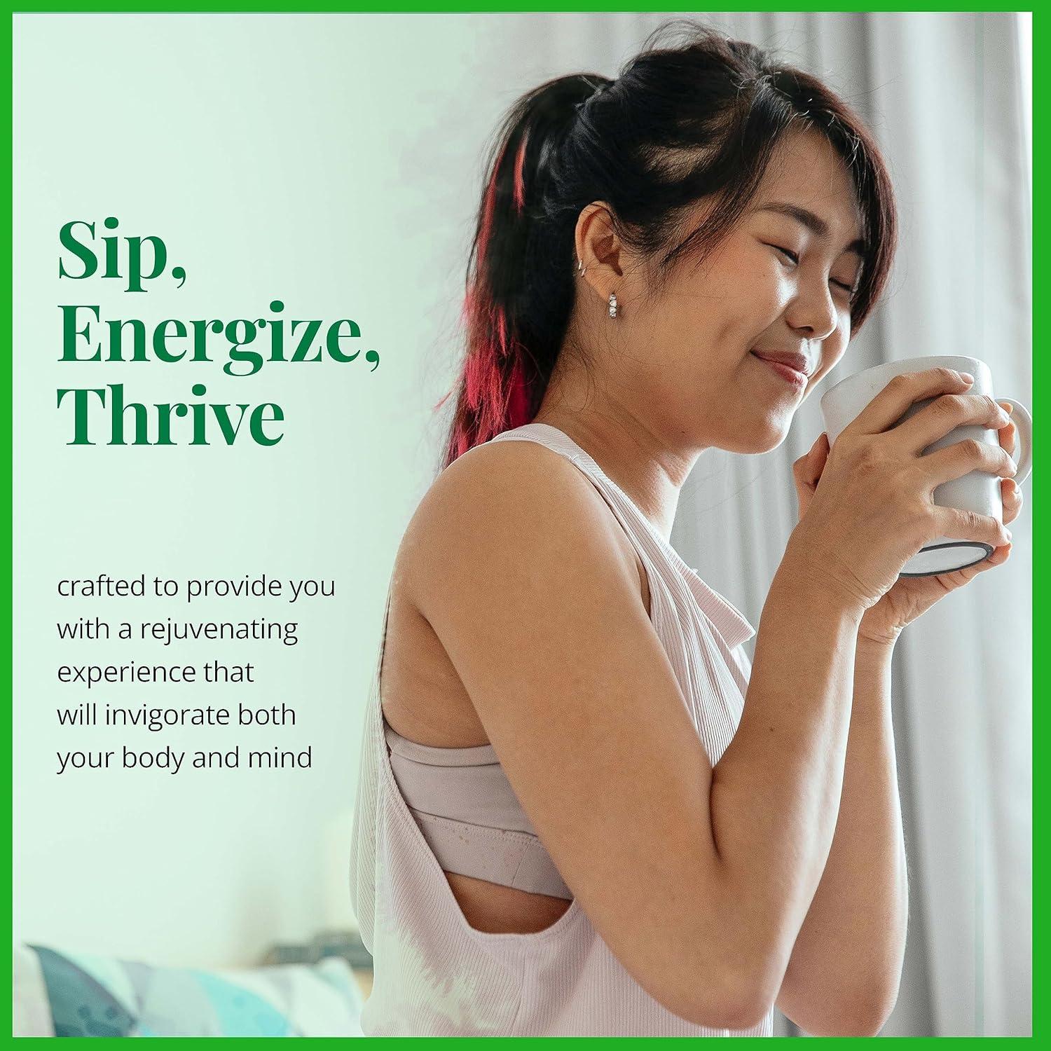 Té Energético Natural Akshit - 40 Bolsitas con Moringa, Hibisco y Menta