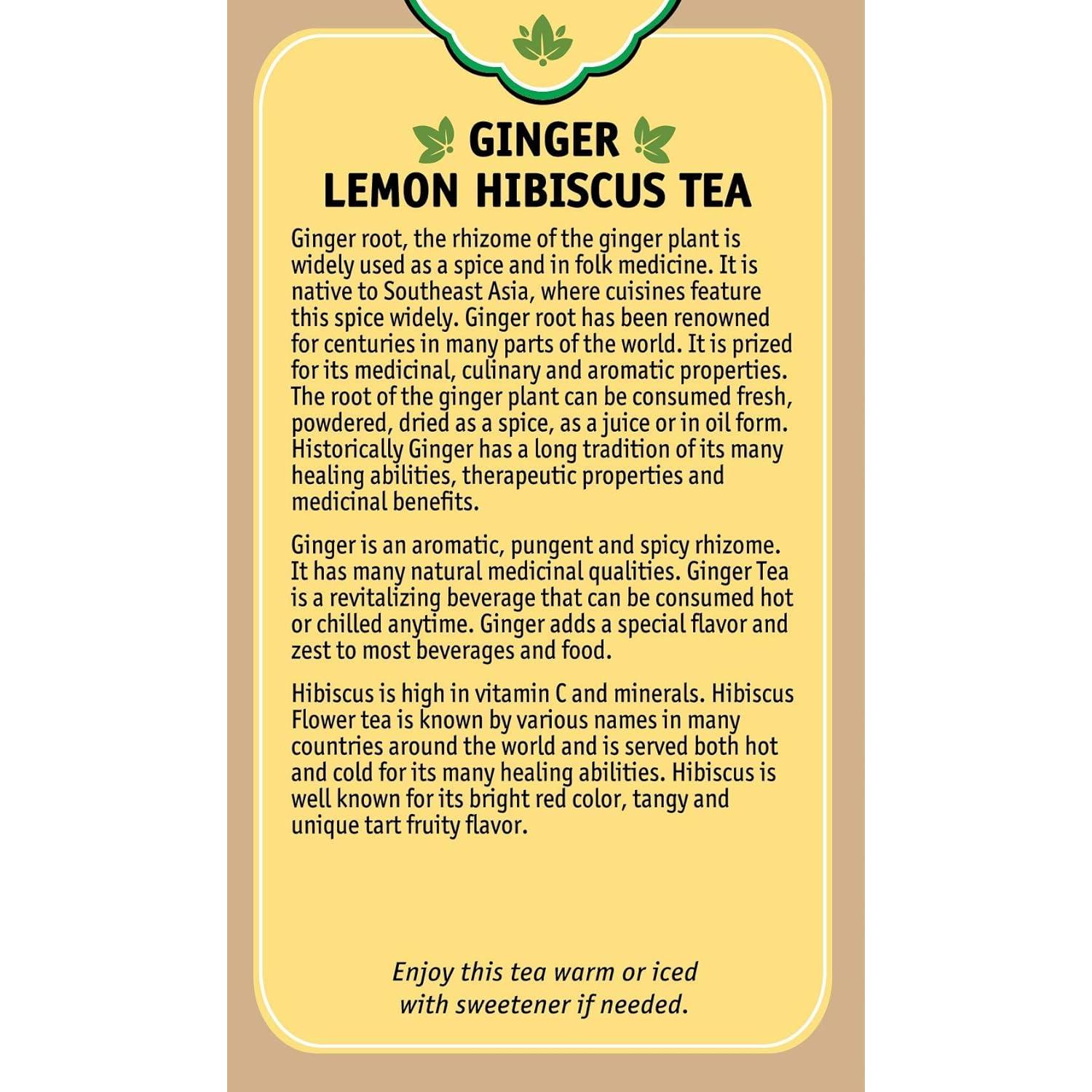 Té de Jengibre Orgánico Ayurveda Herbal Cup - Hibisco Limón 96 Unidades