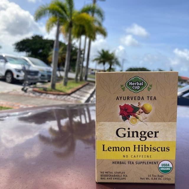 Té de Jengibre Orgánico Ayurveda Herbal Cup - Hibisco Limón 96 Unidades