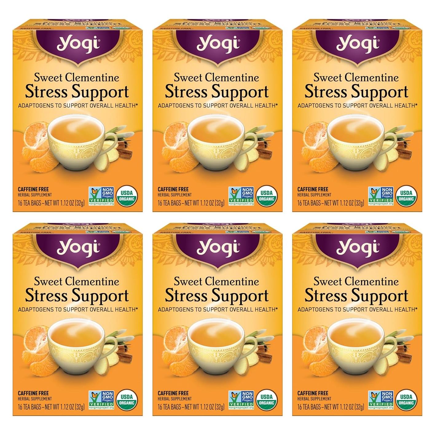Té Yogi Dulce Clementina Orgánico 96 Bolsitas Apoyo Estrés