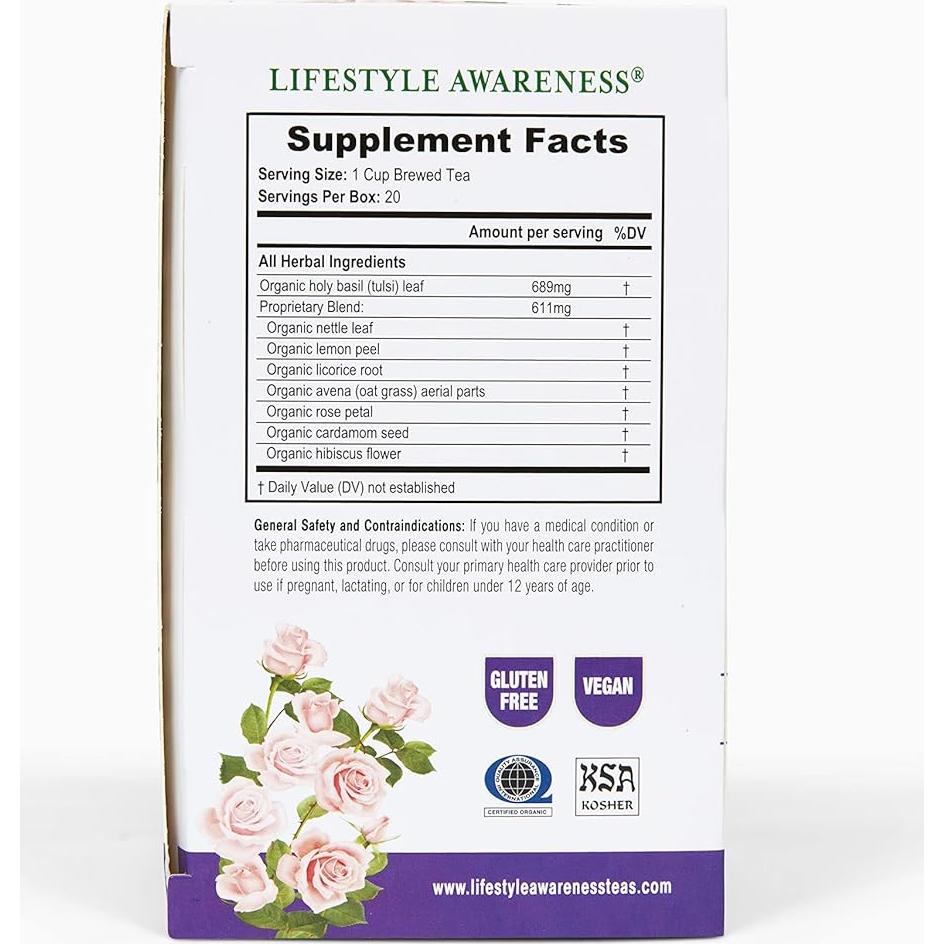 Té de Equilibrio de Estrés Sin Cafeína - 20 Bolsitas - Té de Conciencia