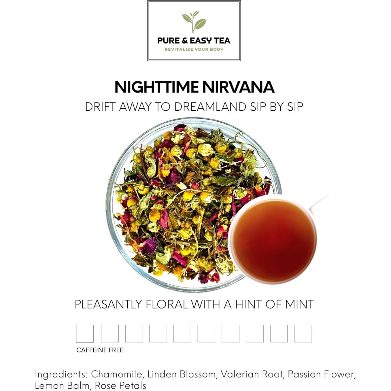 Té Natural para Dormir Nirvana Nocturna 100g Sin Cafeína