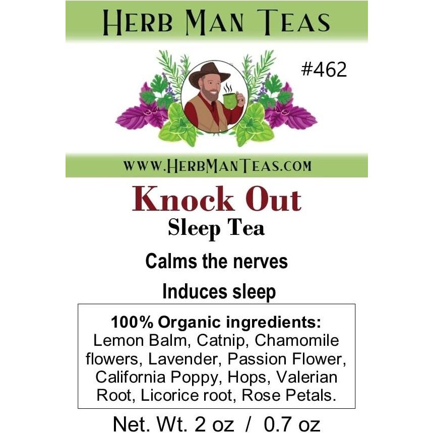 Té de Sueño Herb Man Teas - Mezcla Knock-out 56.7g