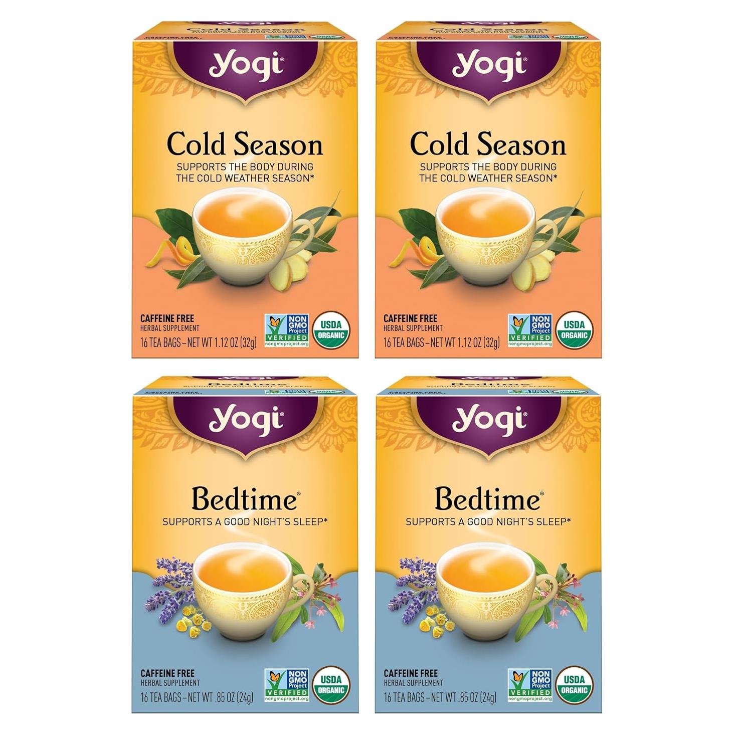 Paquete de Té Orgánico Yogi - Frío y Sueño - 64 Bolsitas